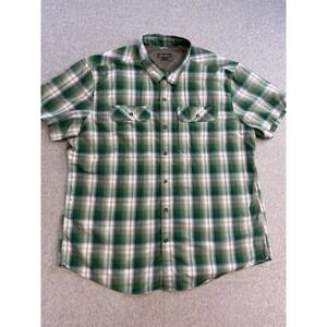 Edie Bauer Mens Shirt‎  Size 2 Extra Large Short Sleeve Button Down Plaid
